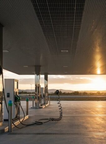 Tankstelle mit Solaranlage und Ladegeräten kaufen