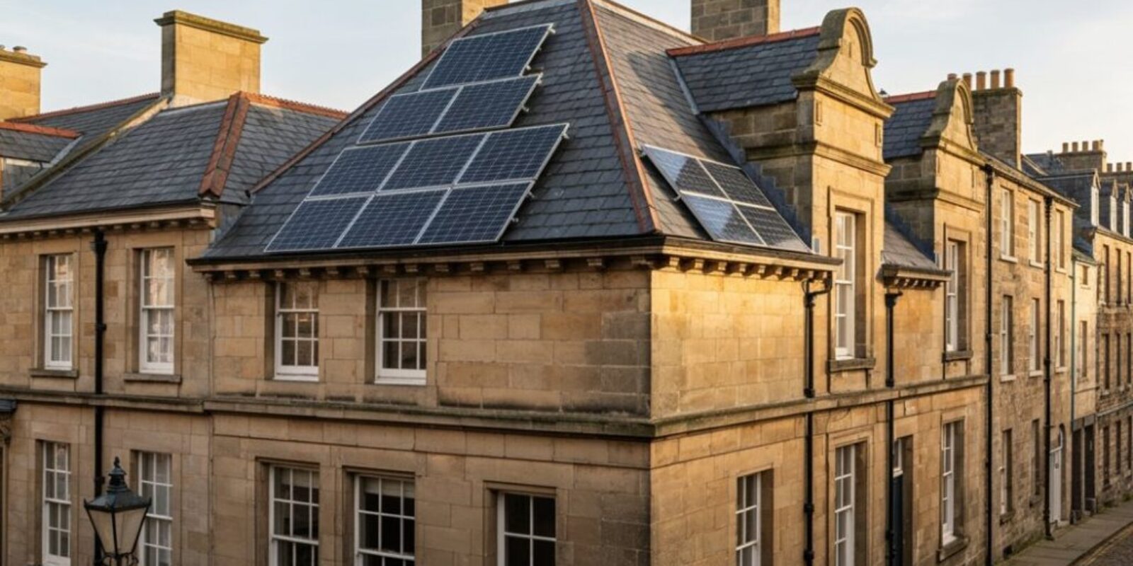 diskrete Solarmodule an denkmalgeschützten Gebäuden