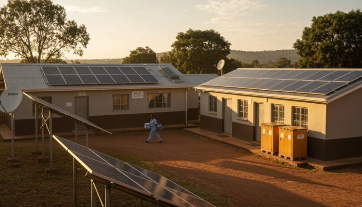 Krankenhaus-Solarsystem-Energieunabhängigkeit