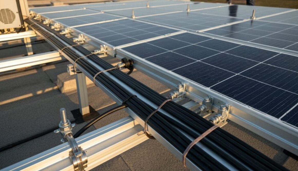 eingerichtete Komponenten des photovoltaischen Systems