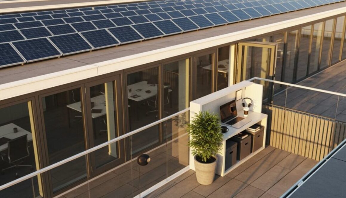Solar vermietete Büros mit Homeoffice