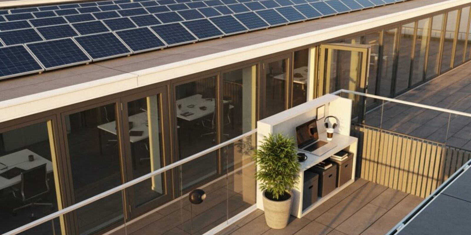 Solar vermietete Büros mit Homeoffice