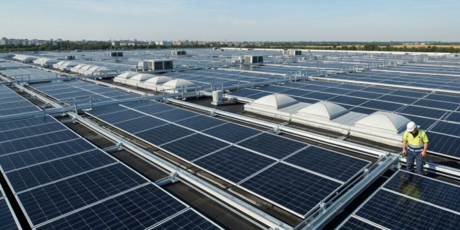 Supermarkt-Dachsolaranlagen-Leasing